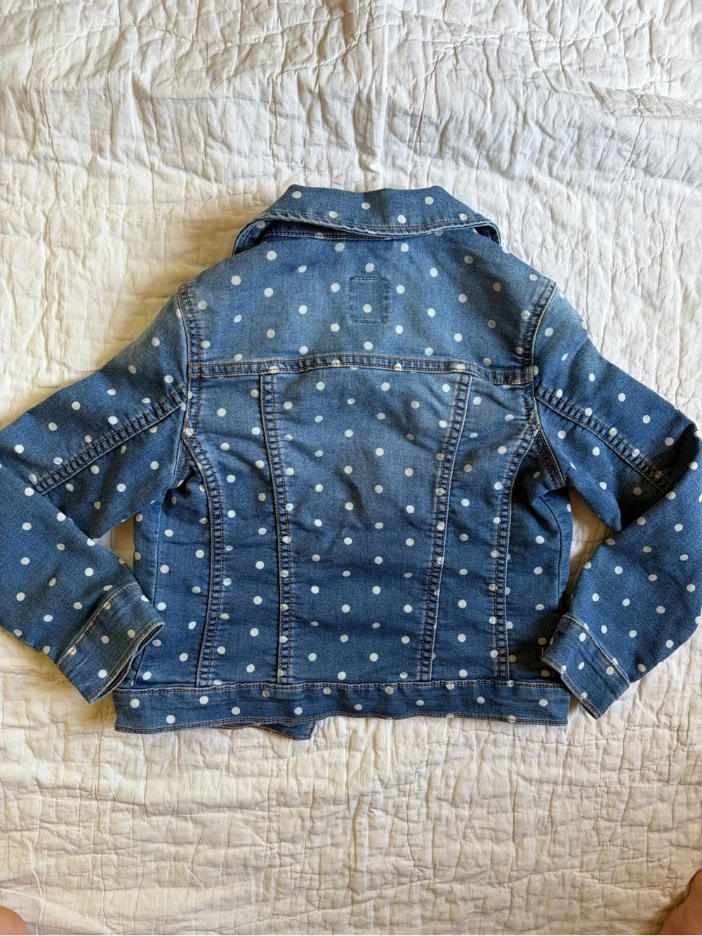 GAP Blue Polka Dot Denim Jacket